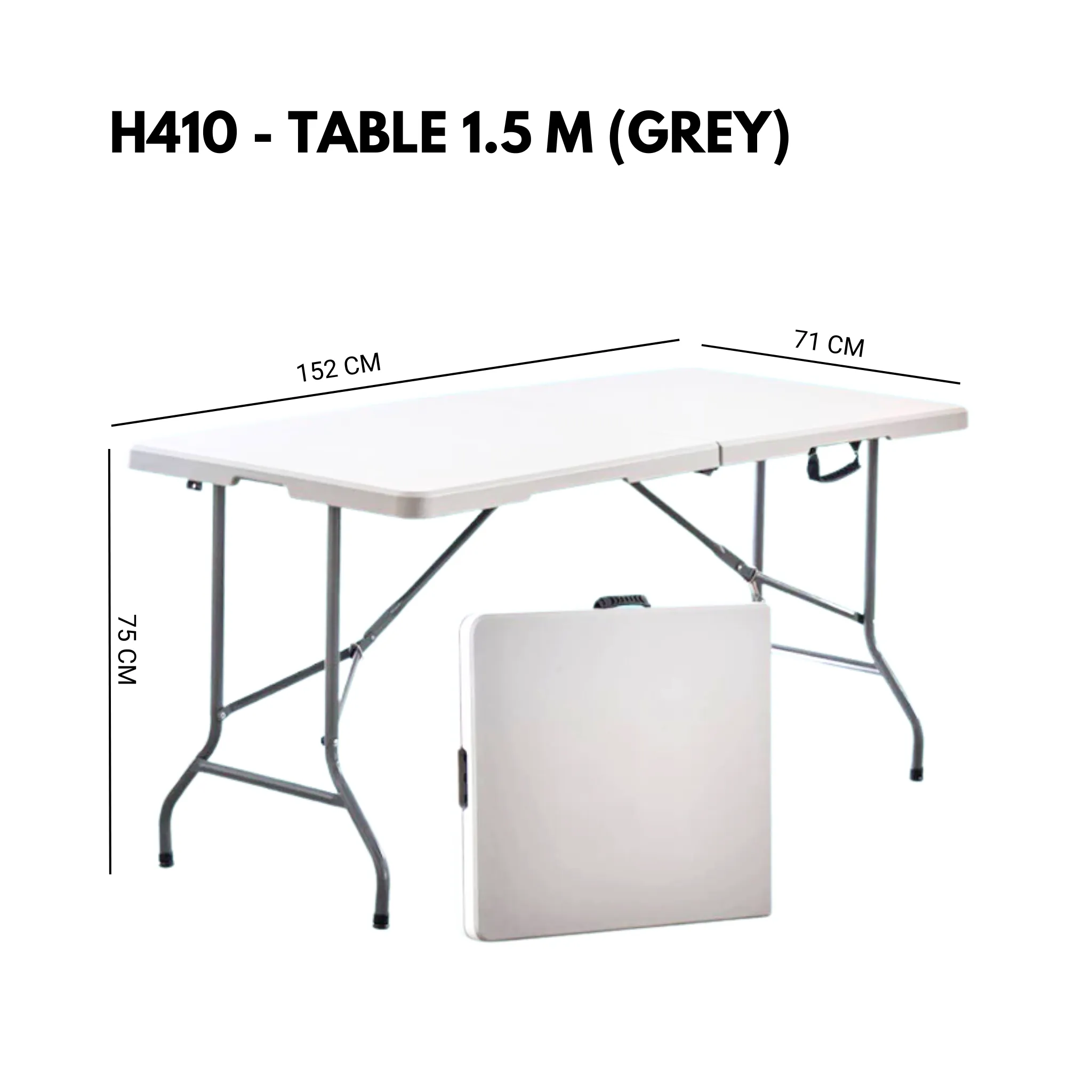 Folding Table Multipurpose Square Table Indoor Outdoor Plastic Table Lightweight and Portable Camping Table for Home Office