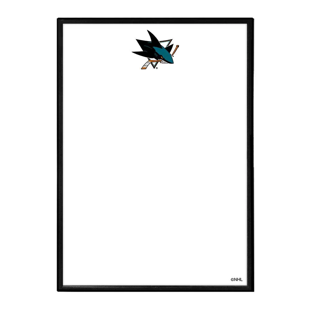 San Jose Sharks: Framed Dry Erase Board