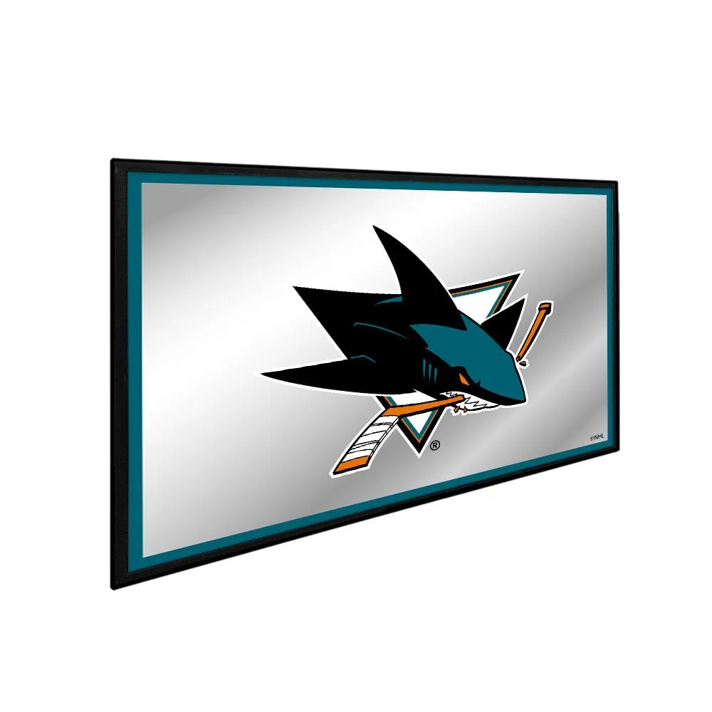 San Jose Sharks: Framed Mirrored Wall Sign
