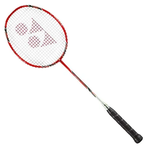 Yonex Voltric Lite Graphite Badminton Racquet with free Full Cover | Tri-voltage system | Made in Taiwan Yonex Mavis 350 Green Cap Nylon Shuttlecock (Yellow)